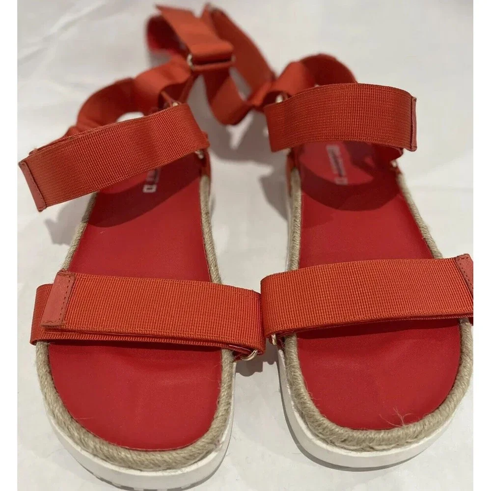 Silent D Women's Trevor Platform Gladiator Red Sandal Shoes US 10/ EU 41